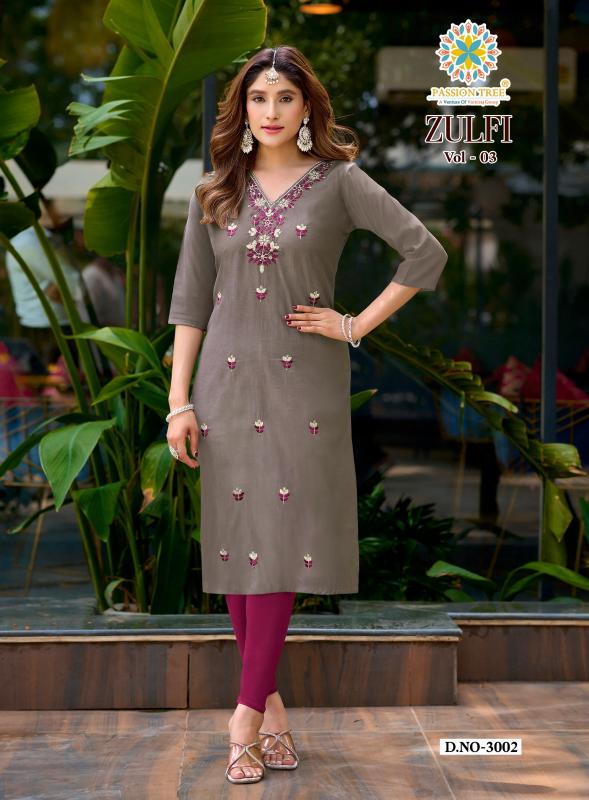 Passion tree zulfi vol 3 buy kurtis wholesale online india
